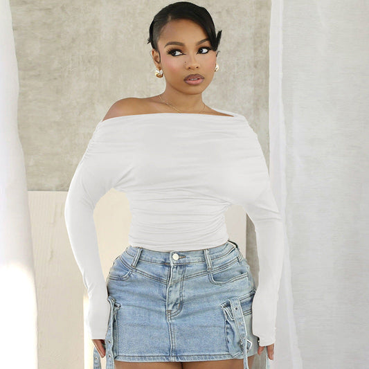 Julia – Einfache Damenbluse in Uni-Farbe