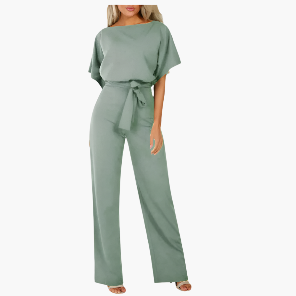 Damen Jumpsuit Elegant Weit Bein Bindegürtel – Stilvolle Allrounder-Mode für Alltag und besondere Anlässe