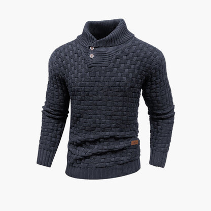 Herren Strickpullover mit Stehkragen – Stilvoller Herbstpullover für Freizeit & Büro