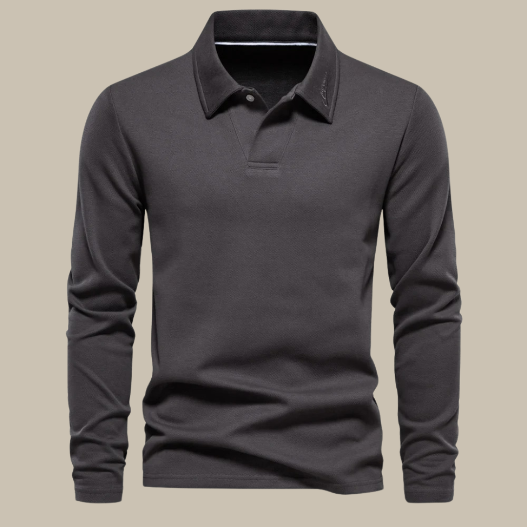 Nikolai - Elegantes Langarm-Poloshirt für Herren