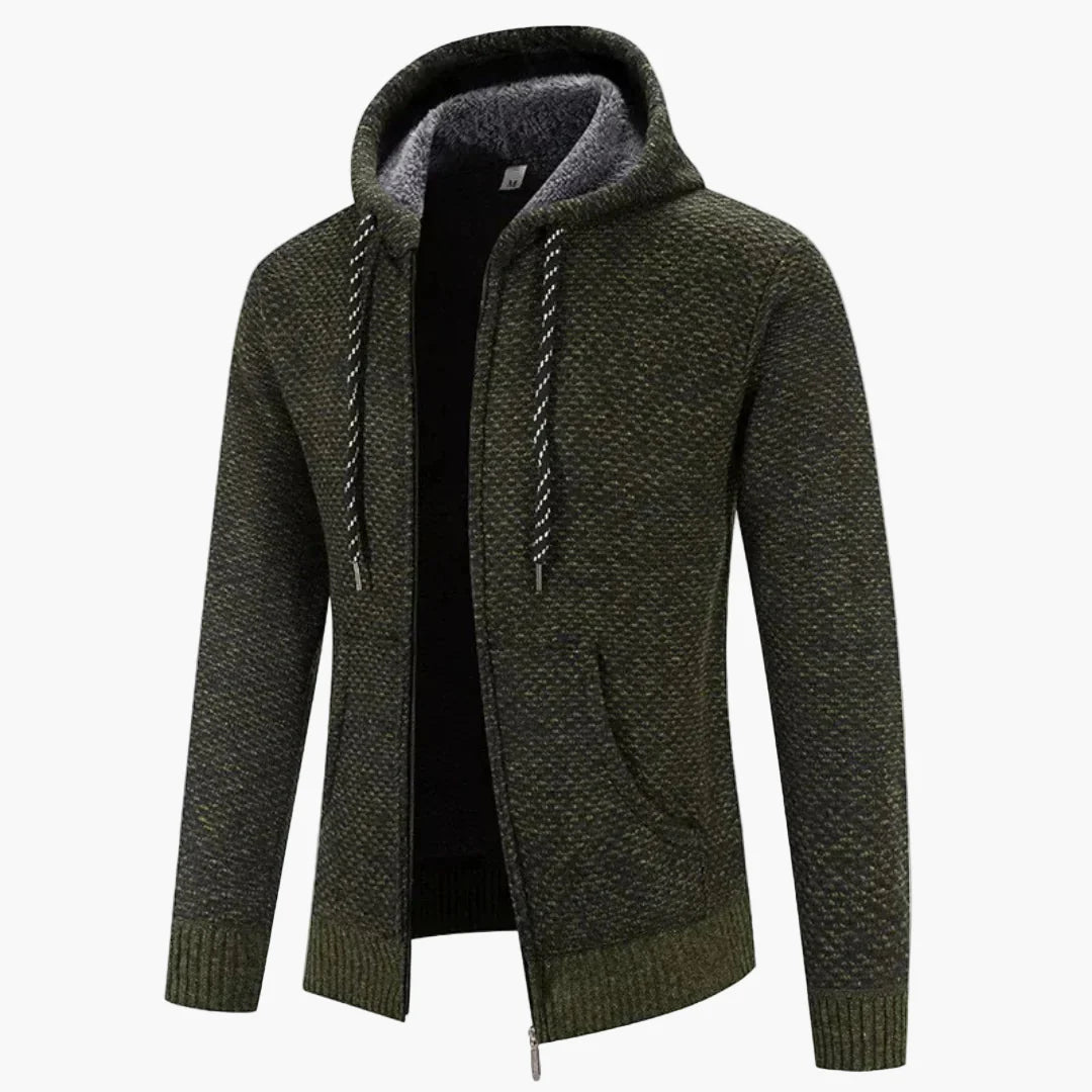 Herren Strick-Cardigan mit Kapuze – Wärmendes Freizeit-Outfit für Herbst & Winter