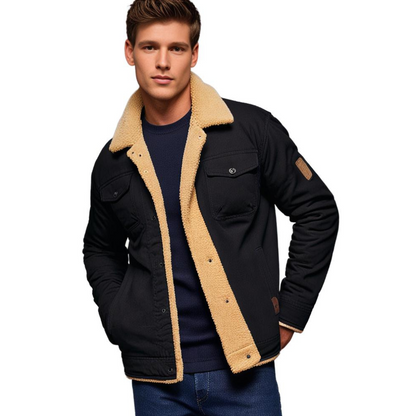 Herren Winter Bomberjacke Vintage Stil Warm Gefüttert – Ideal für Alltag und Outdoor