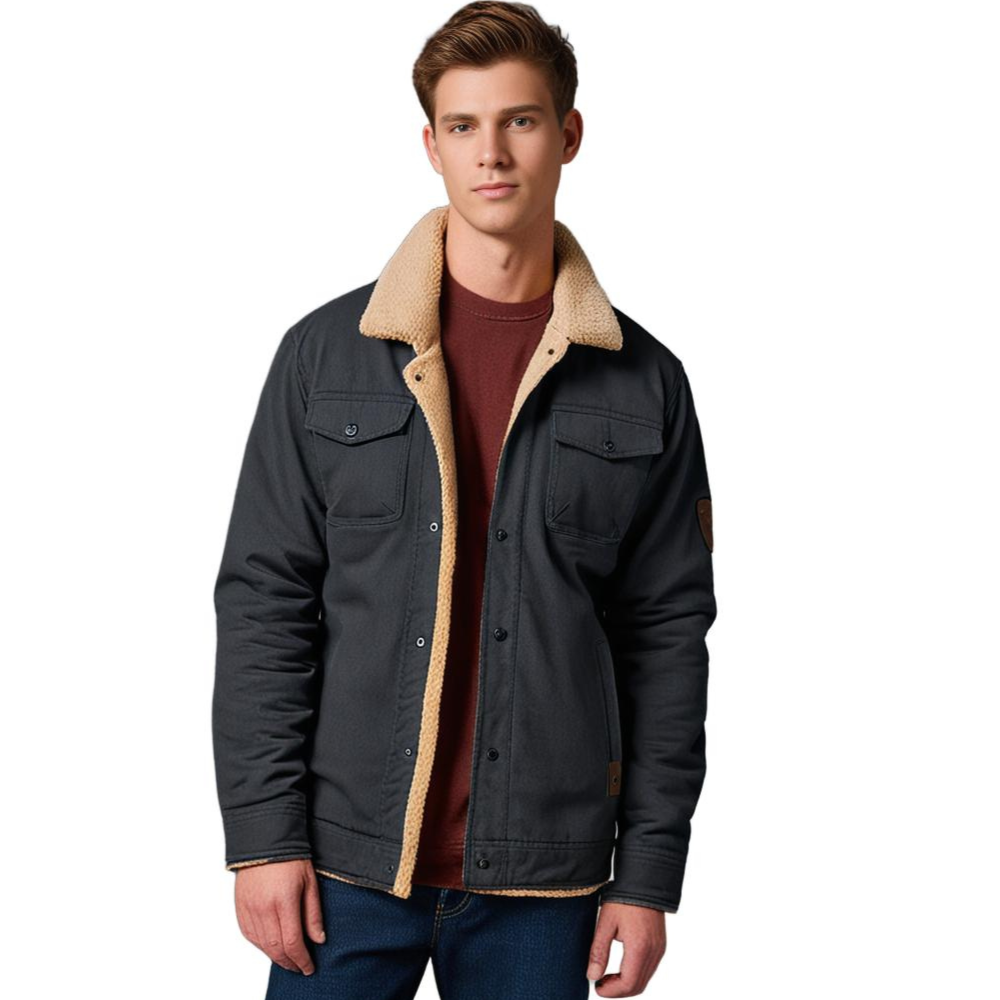 Herren Winter Bomberjacke Vintage Stil Warm Gefüttert – Ideal für Alltag und Outdoor