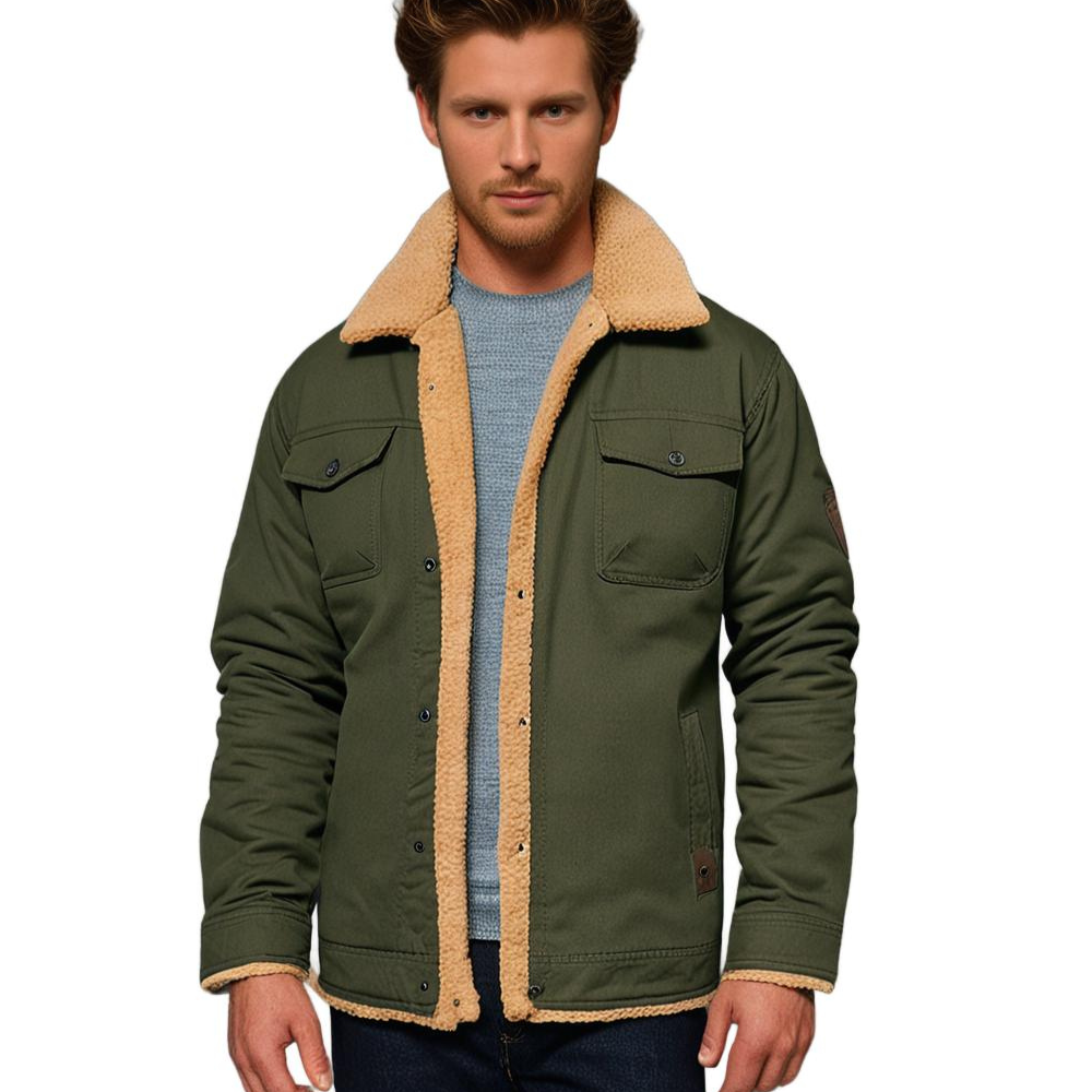 Herren Winter Bomberjacke Vintage Stil Warm Gefüttert – Ideal für Alltag und Outdoor