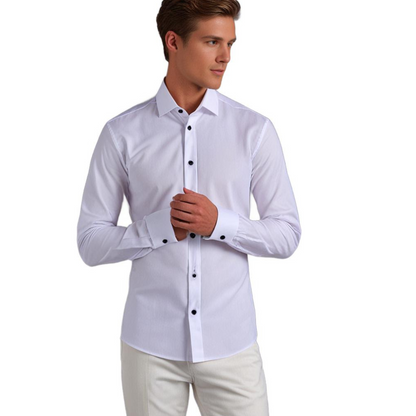 Herren Business-Freizeit Hemd Slim Fit – Langarm, Eleganter Allrounder für Büro & Alltag