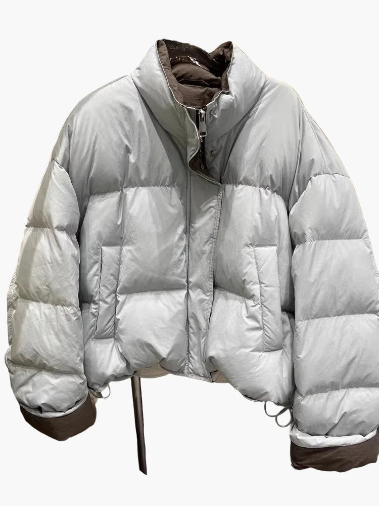 Damen Winter Steppjacke im Oversize Stil – Lässige Outdoor Pufferjacke für Alltag & Freizeit