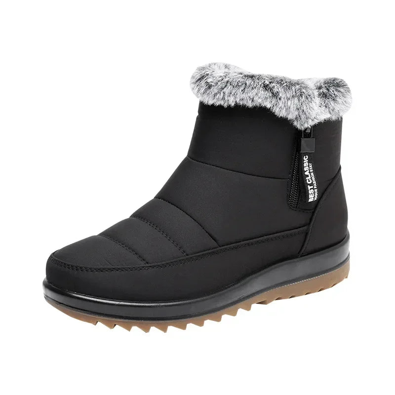 Sophie – Damen Winterstiefel mit doppeltem Reißverschluss und Fütterung