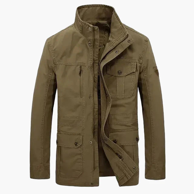 Herren Freizeitjacke mit Stehkragen und Mehrfachtaschen – Lässige Übergangsjacke für Alltag & Outdoor