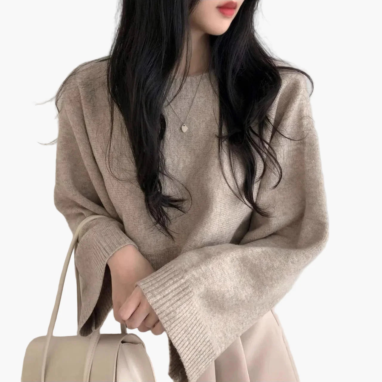 Damen Strickpullover mit weitem Schnitt – Modischer Cropped Style für Alltag und Freizeit