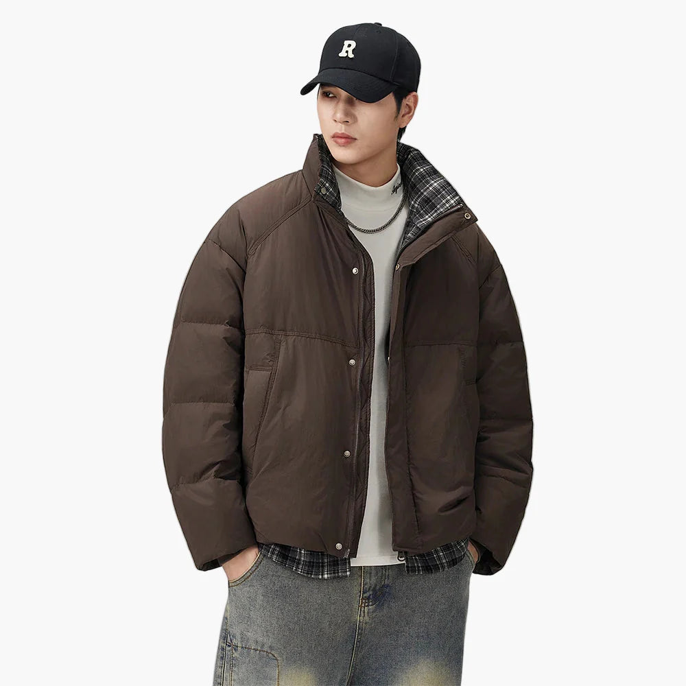 Herren Oversize Steppjacke – Lässiger Streetstyle Wintermantel für Alltag und Freizeit