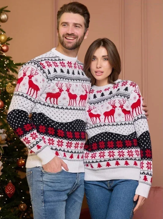 Sofia - Unisex Weihnachtspullover für Paare im Winterstil