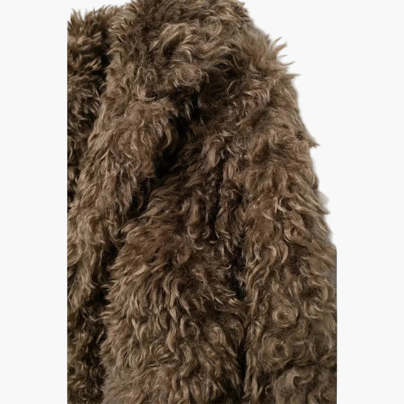 Damen Teddyfell Mantel – Trendiger Oversize Look für Herbst und Winter