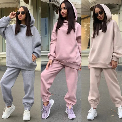 Damen Oversize Hoodie und Jogginghose Set – Lässiger Zweiteiler für Freizeit und Sport