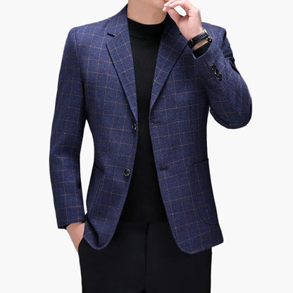 Herren Business Casual Blazer – Modernes Karomuster für Büro und Alltag