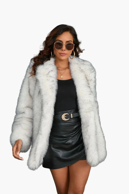 Damen Faux-Fur Mantel – Eleganter Winter Kunstpelz Kurzmantel für stilvolle Outfits