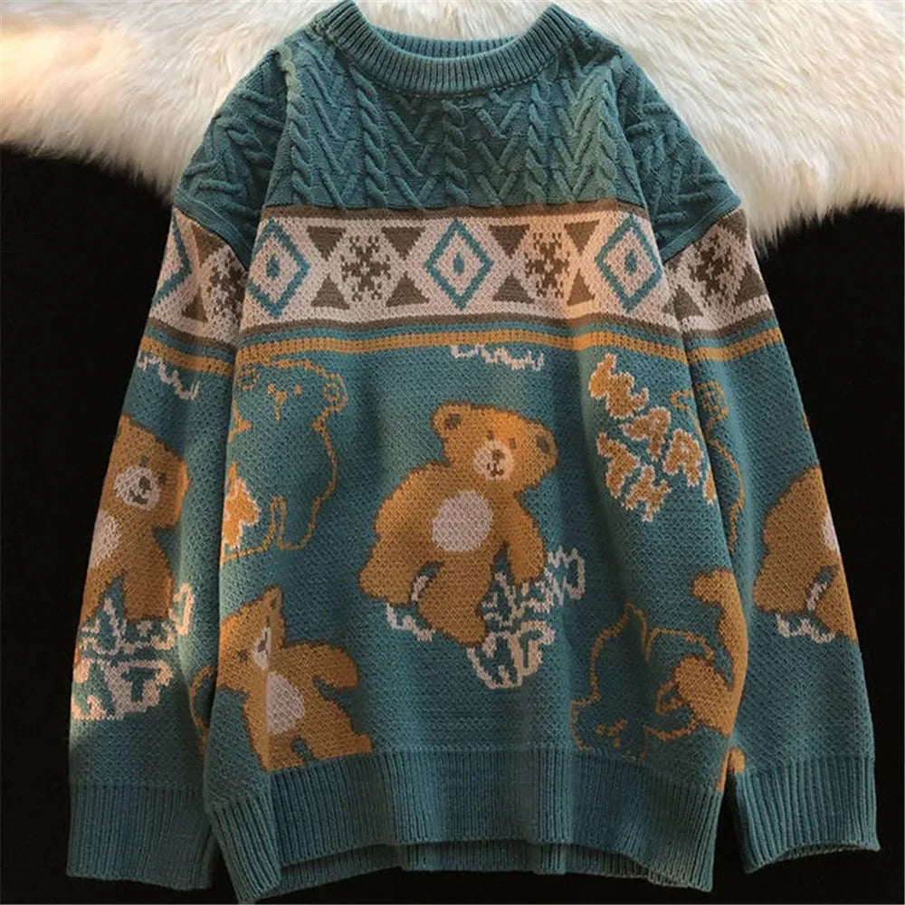 Elena - Hässlicher Weihnachtspulli - Niedlicher Bärenpullover für Paare