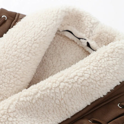 Damen Winterjacke im modernen Mantelstil mit Gürtel und kuscheligem Kragen – Stilvolle Jacke für kalte Tage