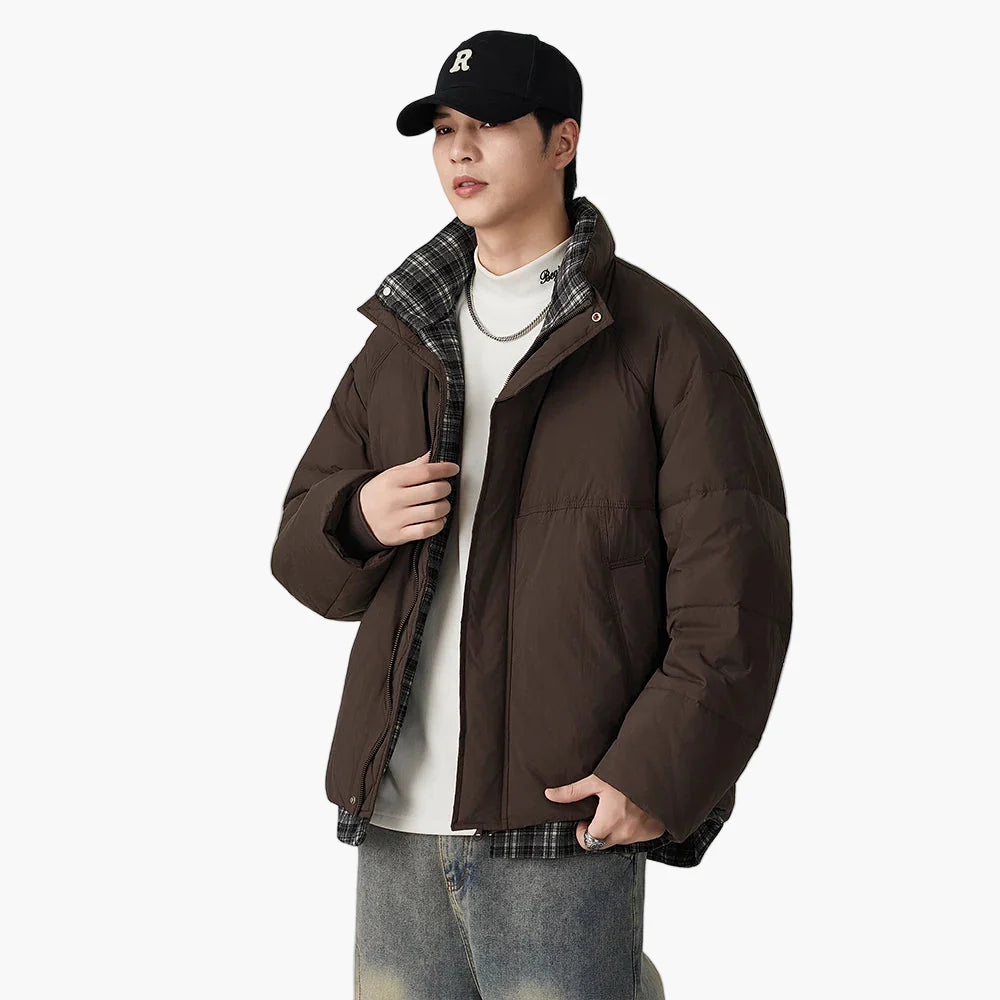 Herren Oversize Steppjacke – Lässiger Streetstyle Wintermantel für Alltag und Freizeit