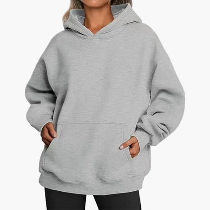 Damen Oversize Kapuzenpullover Freizeit Hoodie Basic