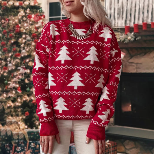 Natalia - Hässlicher Weihnachtspulli - Weihnachtlicher Tannenbaum Pullover