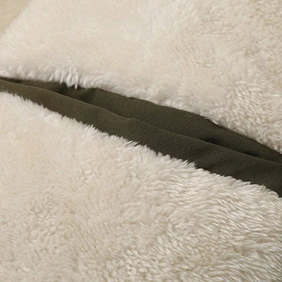 Herren Outdoor Winter Parka mit Kapuze und Fleece-Futter – Extra Große Größen, Warm & Funktional