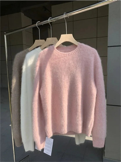 Damen Oversize Kuschel-Pullover im lässigen Stil – Ideal für Herbst und Winter