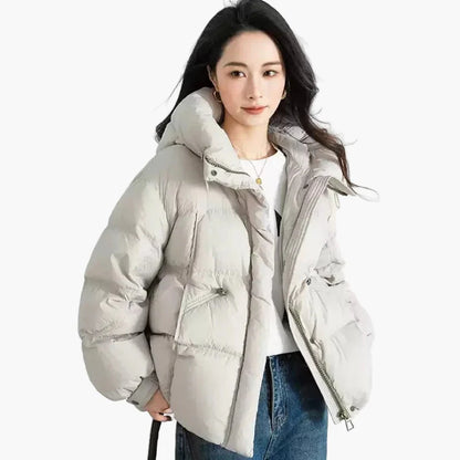 Damen Winter Steppjacke mit Kapuze – Modisch, Warm & Bequem für Alltag und Freizeit