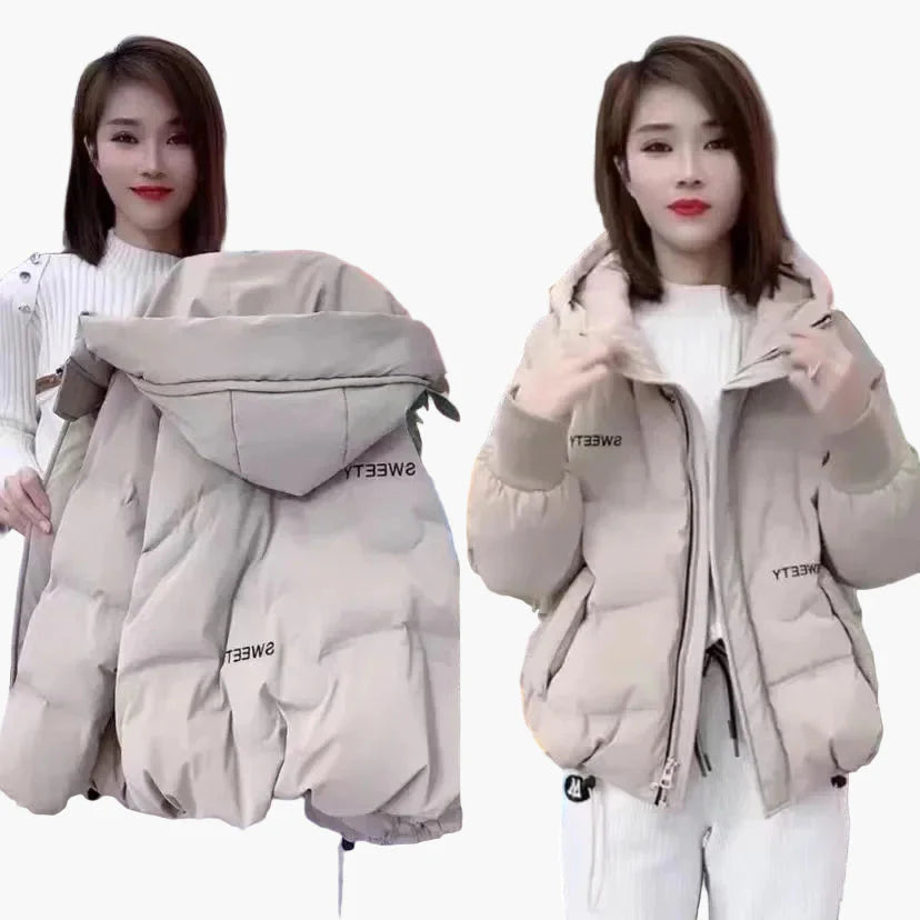 Damen Winter Steppjacke mit Kapuze – Modische Freizeitjacke für kalte Tage