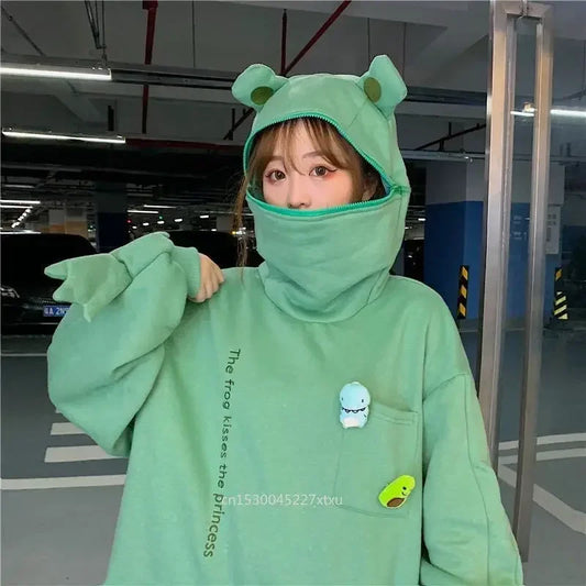 Mia - Kapuzenpullover mit Frosch-Design