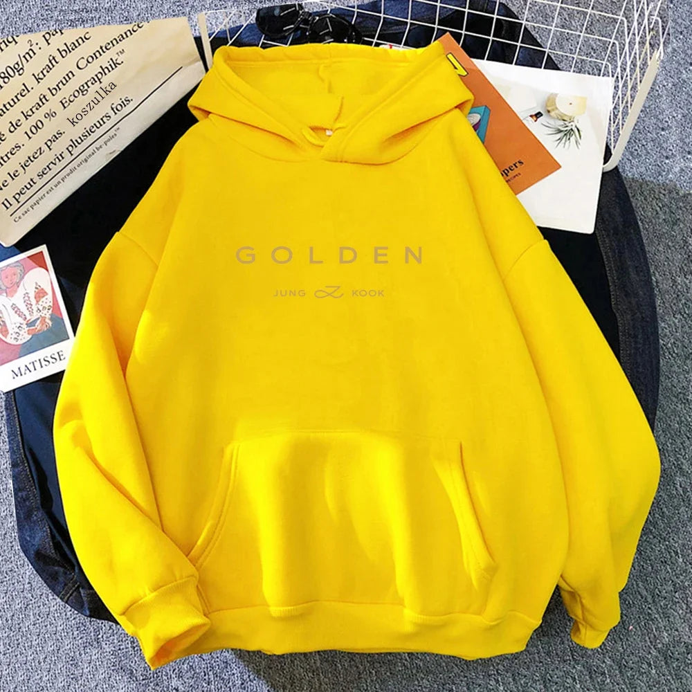 Robin – Unisex Kapuzenpullover mit Golden-Print