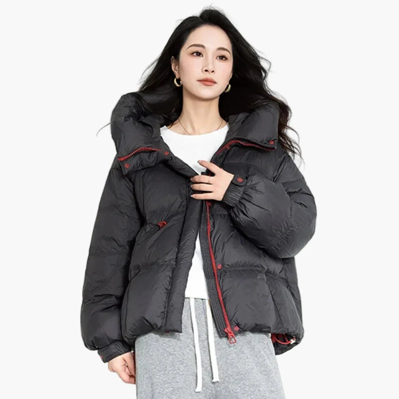 Damen Winter Steppjacke mit Kapuze – Modisch, Warm & Bequem für Alltag und Freizeit