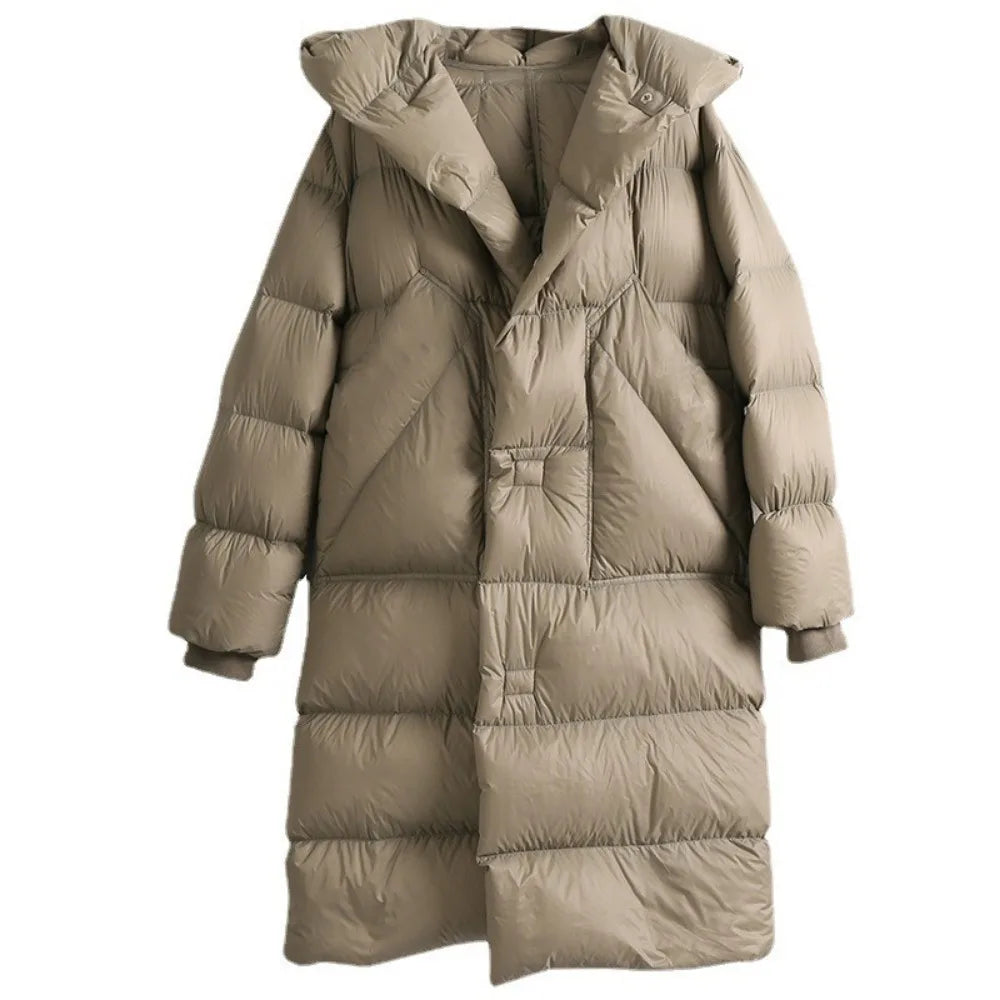 Marie – Unisex Winterjacke mit Kapuze und Gürtel