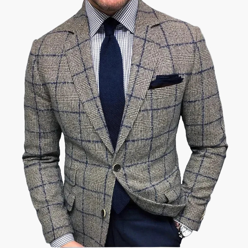 Herren Business Sakko Kariert – Moderner Blazer für Büro & elegante Anlässe