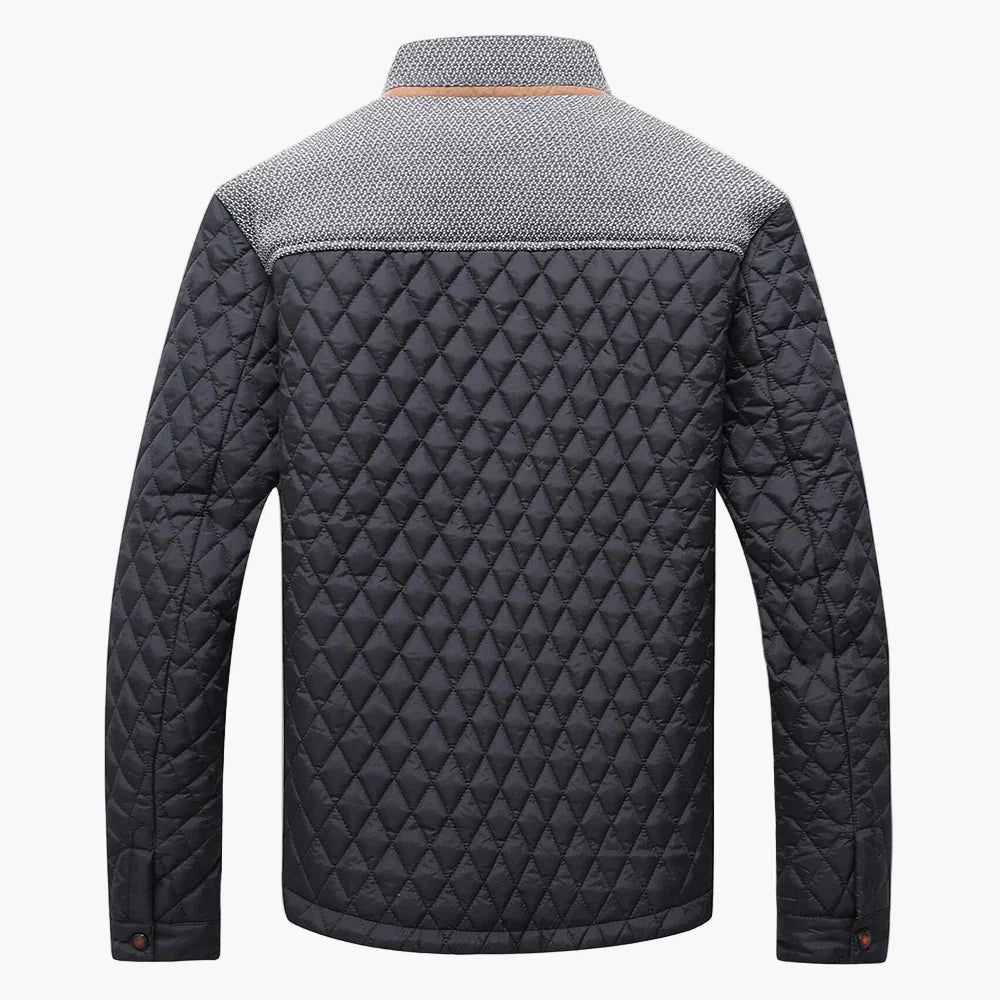 Herren Steppjacke Casual Bomberjacke Leicht Übergangsjacke mit Karo-Innenfutter – Modisch & Vielseitig für Alltag und Freizeit