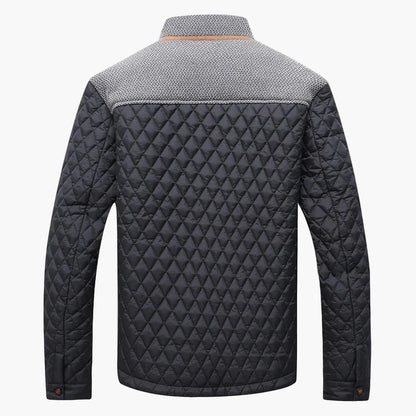 Herren Steppjacke Casual Bomberjacke Leicht Übergangsjacke mit Karo-Innenfutter – Modisch & Vielseitig für Alltag und Freizeit