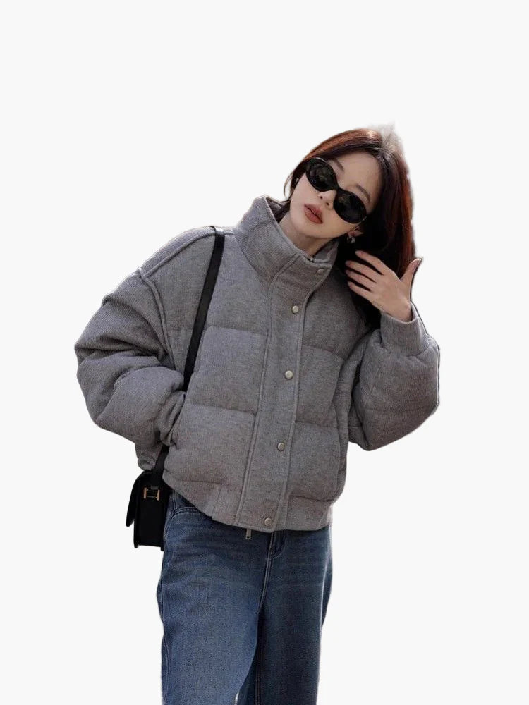 Damen Steppjacke Casual Oversize Street Style für Alltag und Freizeit