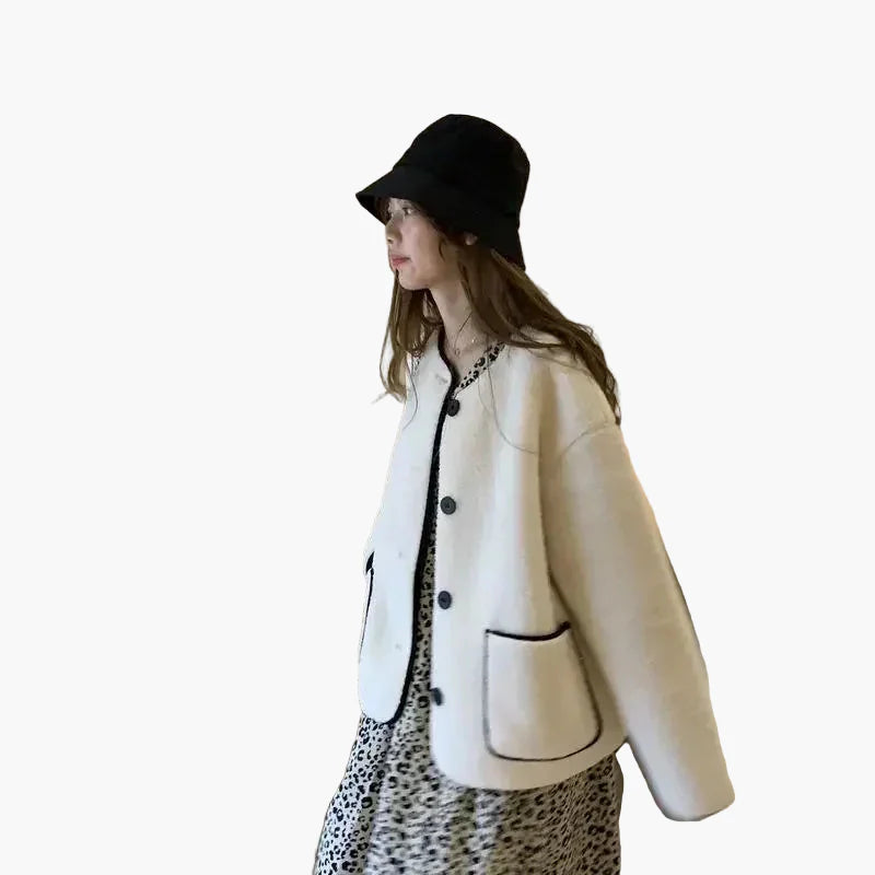 Damen Teddy-Fleece Oversize Jacke – Lässiger Herbst & Winter Streetstyle