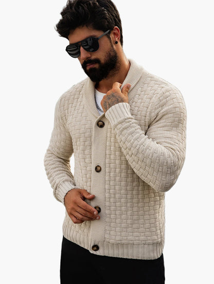 Herren Strick-Cardigan für Freizeit und Alltag – Modischer V-Ausschnitt, Offener Stil