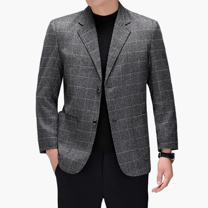 Herren Business Casual Blazer – Modernes Karomuster für Büro und Alltag