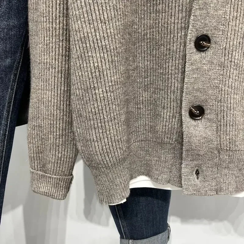 Herren Strick-Cardigan mit Knopfleiste – Lässiger Freizeit-Look, Ideal für Alltag und Büro