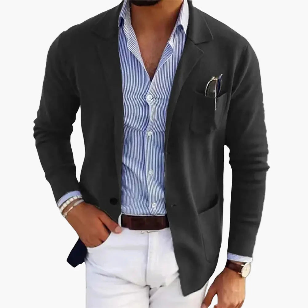 Herren Blazer Sakko Einreiher Modern Business & Freizeit Elegant