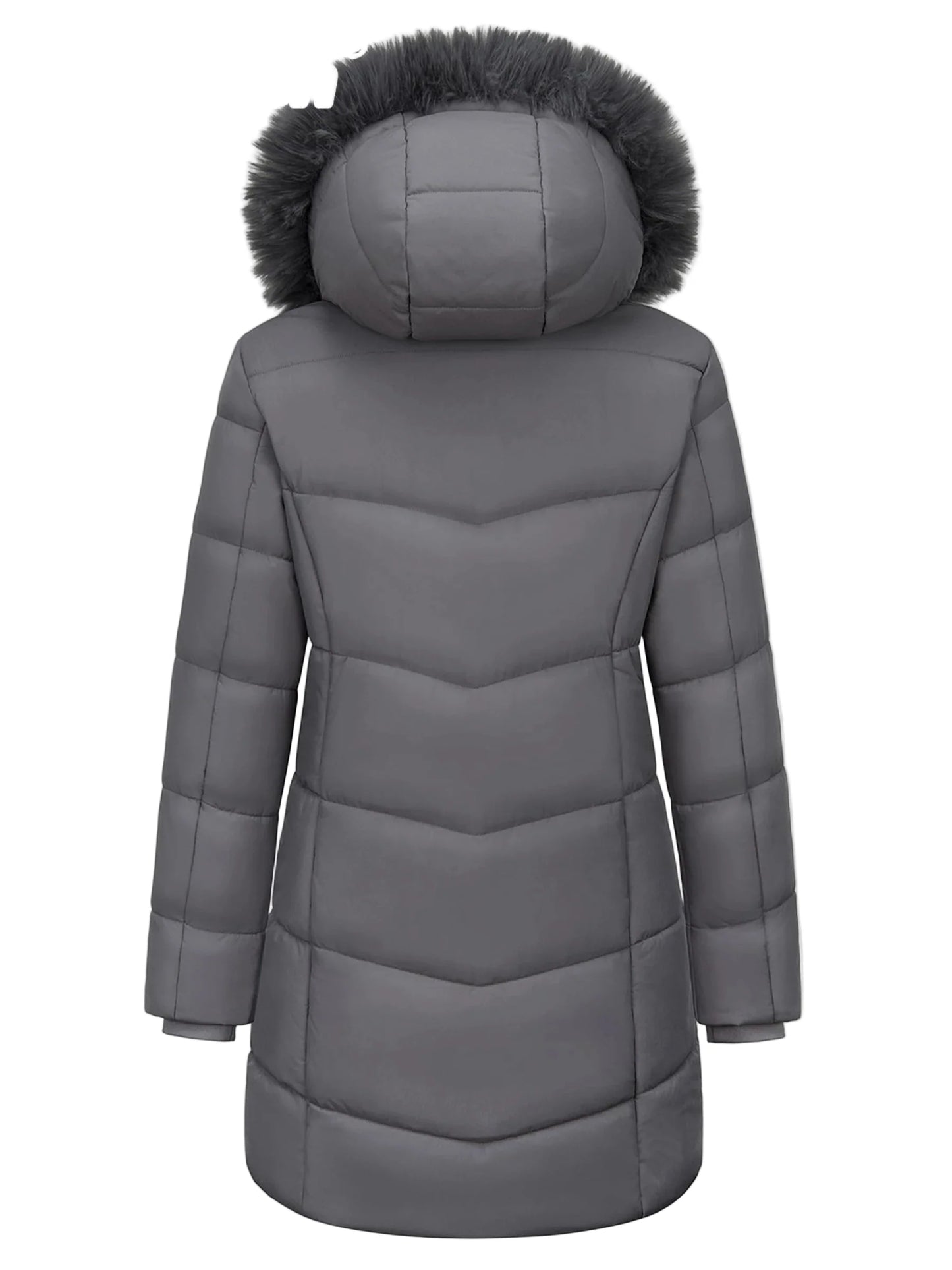 Damen Winter Steppmantel mit Kapuze – Modischer langer Pufferjacke für Alltag & Outdoor