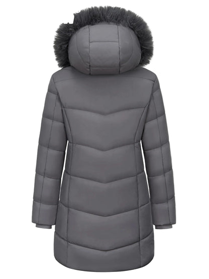 Damen Winter Steppmantel mit Kapuze – Modischer langer Pufferjacke für Alltag & Outdoor