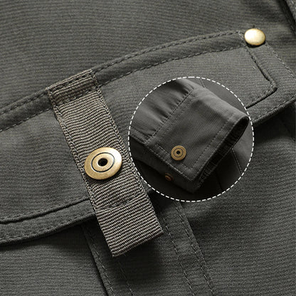 Herren Outdoor Freizeit Flanellgefüttertes Overshirt im Western Cowboy Stil – Freizeitjacke mit Druckknöpfen für Alltag und Abenteuer