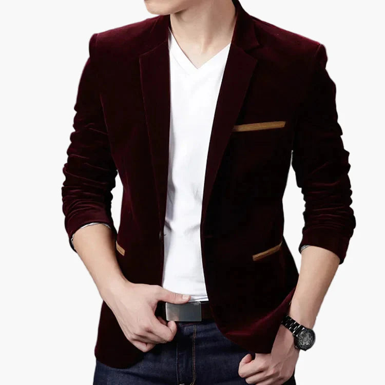 Herren Blazer Slim Fit Modern Business Freizeit Sakko