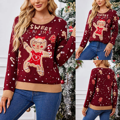 Elvira - Hässlicher Weihnachtspulli - Pullover mit Rundhals und Langarm