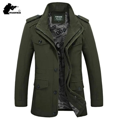 Herren Militärstil Freizeitjacke – Modische Outdoor Übergangsjacke