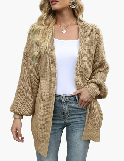 Damen Strick-Cardigan im Oversize-Look – Lässiger Herbst- und Winterpullover für Alltag und Freizeit