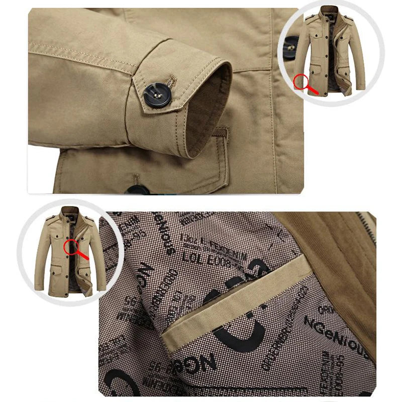 Herren Militärstil Freizeitjacke – Modische Outdoor Übergangsjacke