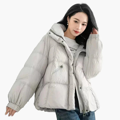 Damen Winter Steppjacke mit Kapuze – Modisch, Warm & Bequem für Alltag und Freizeit